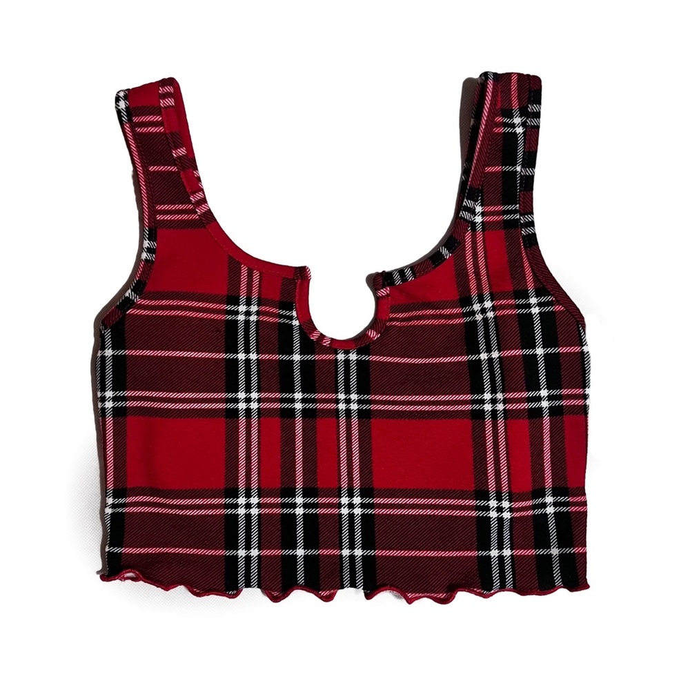 Shein Plaid Crop Top